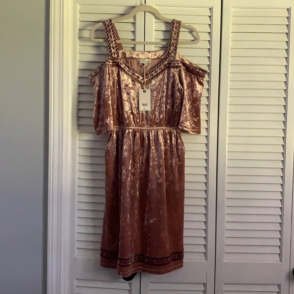 Crushed velvet lucky brand dress